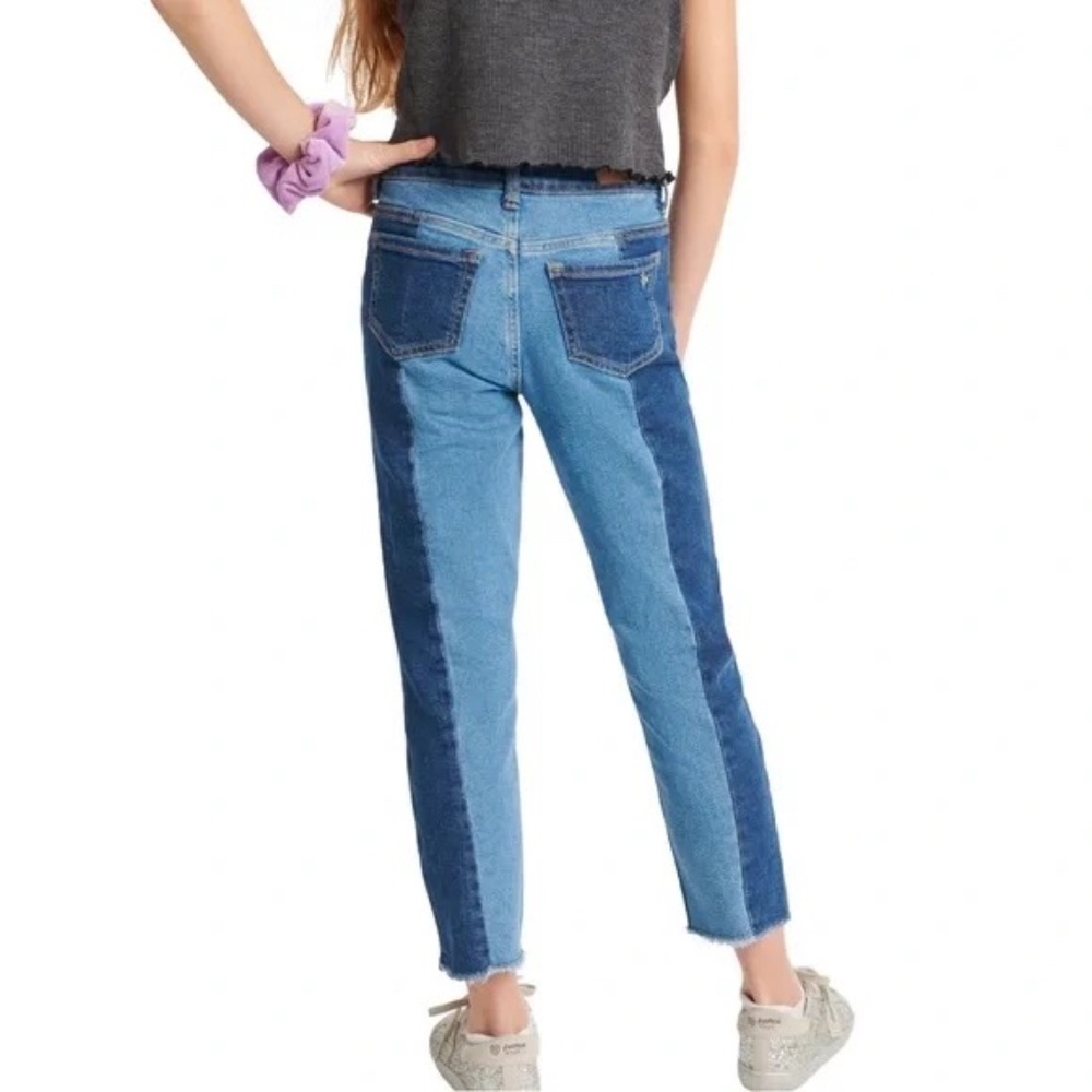 Justice Two-Tone Y2K Girls Blue Jeans